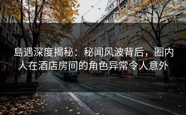 島遇深度揭秘：秘闻风波背后，圈内人在酒店房间的角色异常令人意外