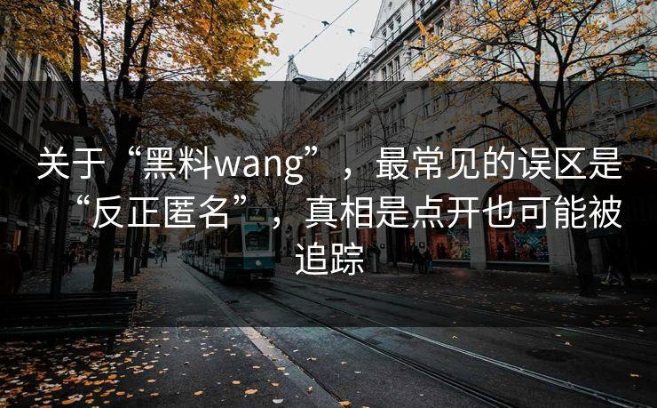 关于“黑料wang”,最常见的误区是“反正匿名”,真相是点开也可能被追踪 关于“黑料wang”,最常见的误区是“反正匿名”,真相是点开也可能被追踪