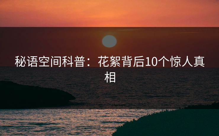 秘语空间科普:花絮背后10个惊人真相 秘语空间科普:花絮背后10个惊人真相